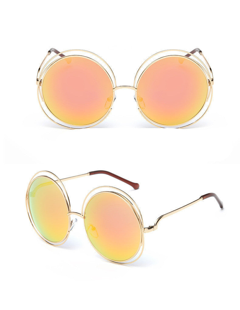 Round metal cutout sunglasses - Heritage cosmetics and beauty care