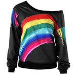 Rainbow Print Hoodies Pullover Loos - Heritage cosmetics and beauty care