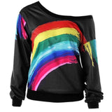 Rainbow Print Hoodies Pullover Loos - Heritage cosmetics and beauty care