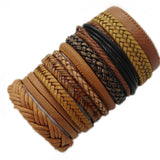 Fashion Bracelets 10pcs Set Wrap Woven Fashion Handmade Men - Heritage cosmetics and beauty care