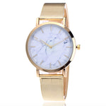 Vansvar fashion brand silver and gold mesh band creative marble wristwatch casual women quartz watches gift relogio feminino - Heritage cosmetics and beauty care