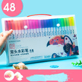 Watercolor Pen Set Primary School Students Soft-tip Colored Pens - Heritage cosmetics and beauty care