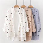 Women Polka Dot Print Blouse Shirts - Heritage cosmetics and beauty care