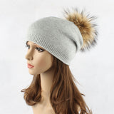 Fur Pompom Hats - Heritage cosmetics and beauty care