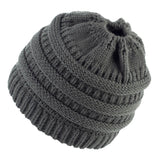 Women's ponytail knit wool cap - Heritage cosmetics and beauty care