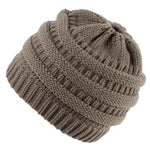 Women's ponytail knit wool cap - Heritage cosmetics and beauty care