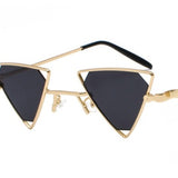 new sunglasses punk wind triangle hollow sunglasses glasses Europe and the United States personality metal sunglasses - Heritage cosmetics and beauty care