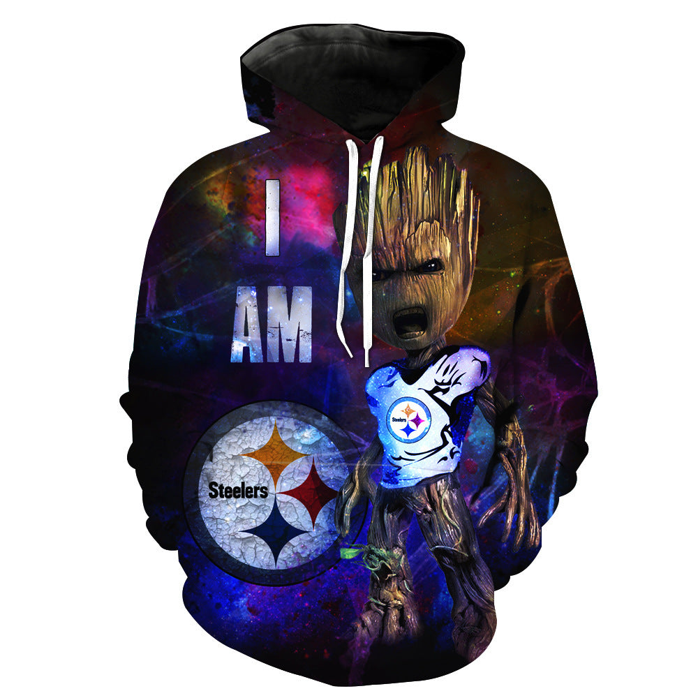 Fashion Sweatshirt Men  Women 3d Hoodies Print American Pittsburgh Pattern Slim Unisex Slim Stylish Hooded Hoodies - Heritage cosmetics and beauty care