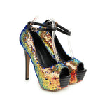 Super high heel sequined high heels - Heritage cosmetics and beauty care