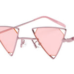 new sunglasses punk wind triangle hollow sunglasses glasses Europe and the United States personality metal sunglasses - Heritage cosmetics and beauty care