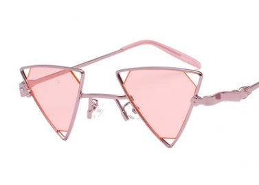 new sunglasses punk wind triangle hollow sunglasses glasses Europe and the United States personality metal sunglasses - Heritage cosmetics and beauty care