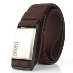 Automatic buckle elastic canvas belt - Heritage cosmetics and beauty care