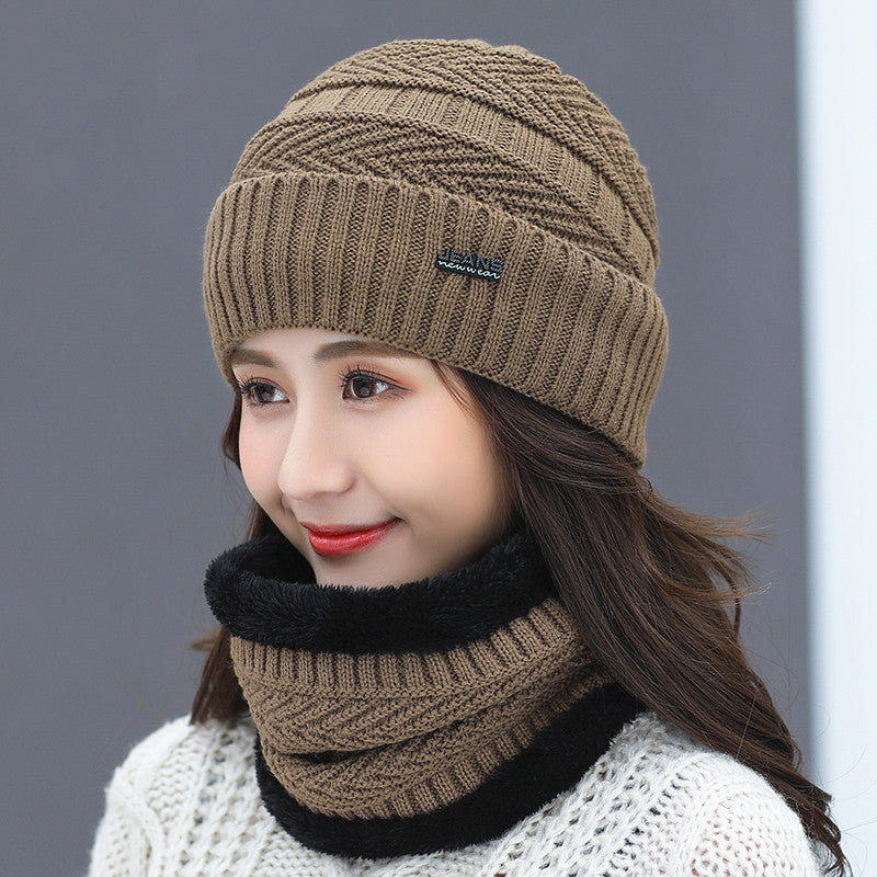 Autumn And Winter Outdoor Plus Velvet Warm Knitted Woolen Hat - Heritage cosmetics and beauty care