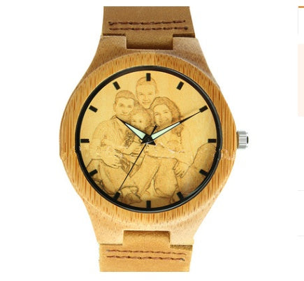 Bamboo and wooden watches with one to one pictures - Heritage cosmetics and beauty care