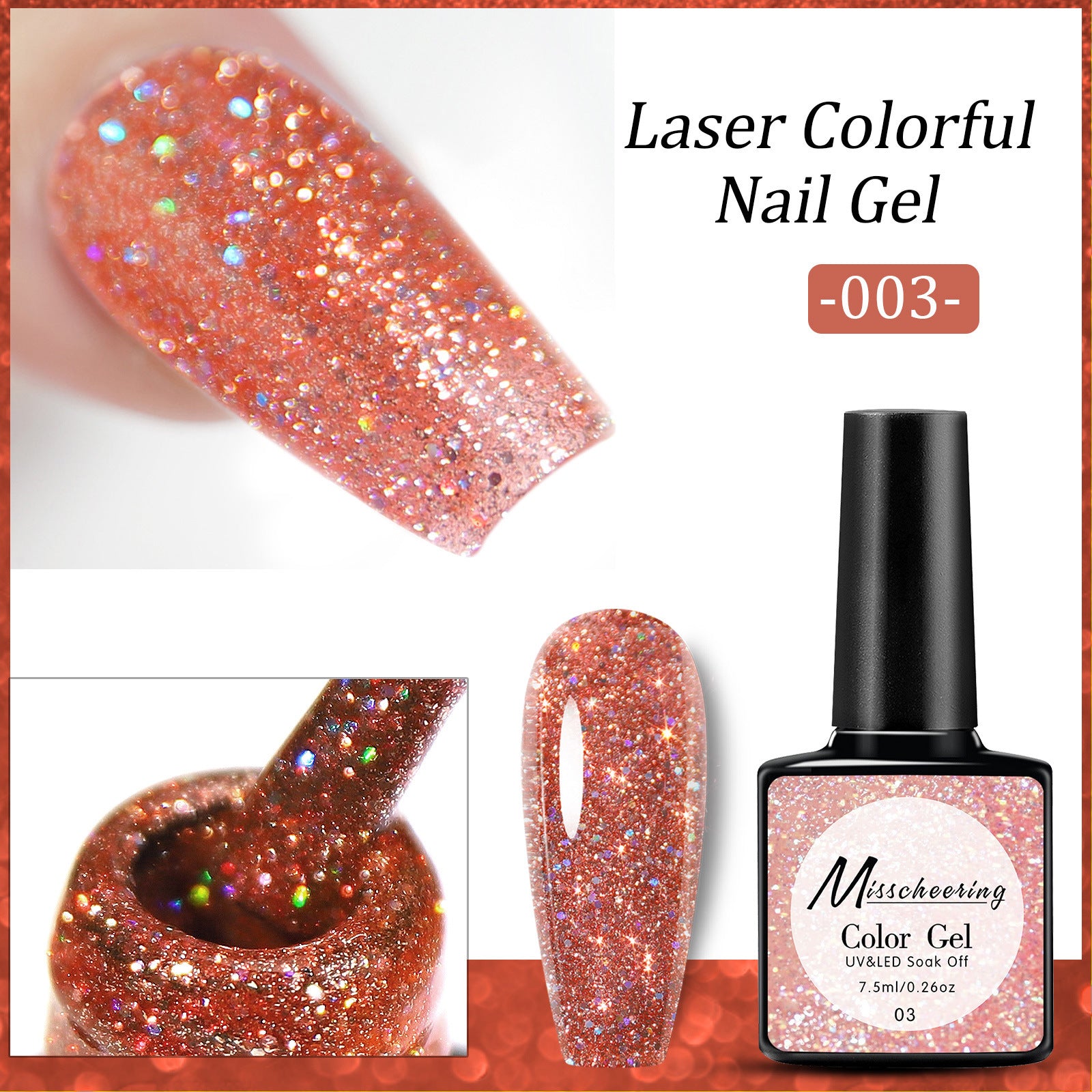 Popular Diamond In The Debris Glue Sequins Laser UV Polish Nail Art - Heritage cosmetics and beauty care