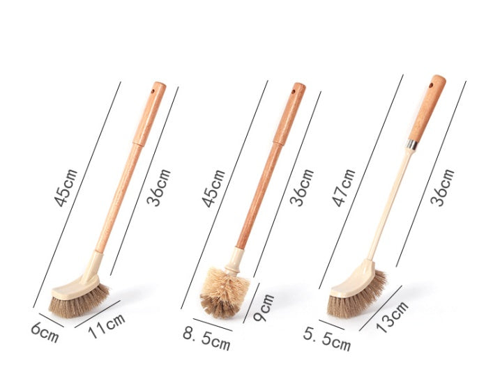 Wooden Household Handle Toilet Brush Cleaning Tools Bathroom Cleaning Brush Kitchen Floor Cleaner Brushes - Heritage cosmetics and beauty care