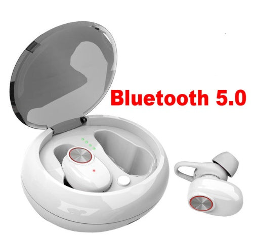 Dual Bluetooth 5.0 Headset Earphone Wireless Earbud with Handsfree Stereo Music QI-Enabled With Charging Box IPX5 Waterproof Heritage cosmetics and beauty care