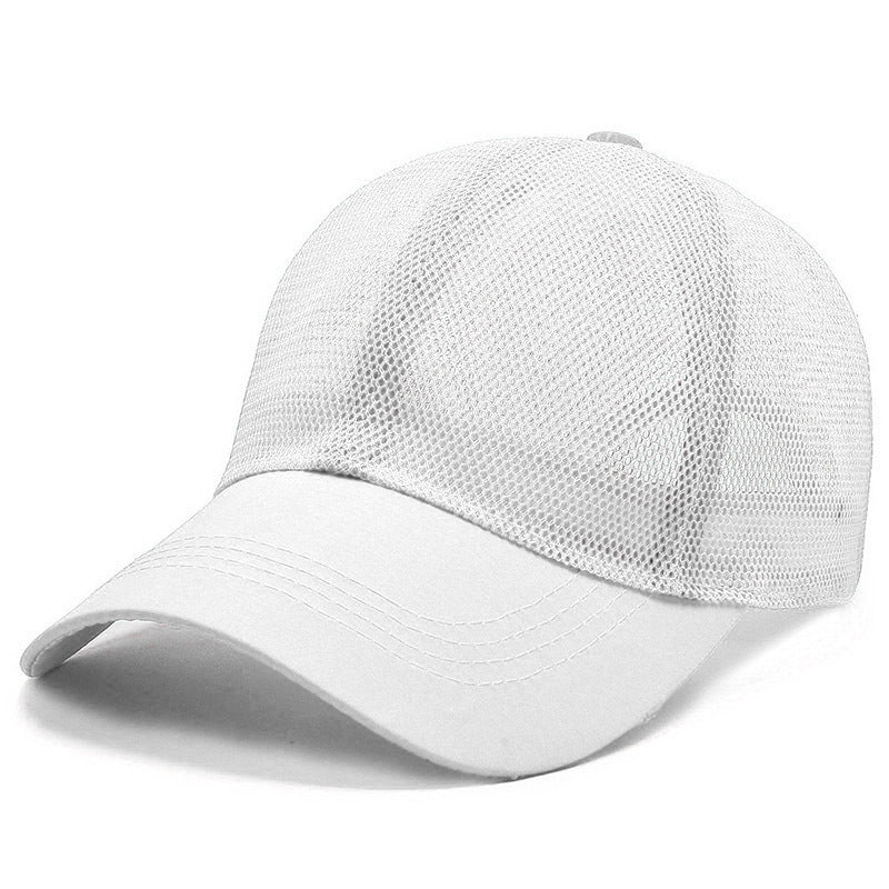 Summer Sunhat Breathable Men's And Women's Mesh Hats Outdoor Solid Color Caps - Heritage cosmetics and beauty care