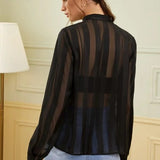 See-through tops striped shirts for sun protection Heritage cosmetics and beauty care