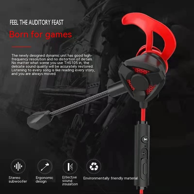 E-sports With Microphone Plug-in Game Earphone In-ear Heritage cosmetics and beauty care