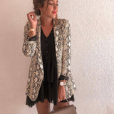 Snake print women's blazer - Heritage cosmetics and beauty care