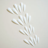 Artistic Pointed White Fake Nail Tip - Heritage cosmetics and beauty care