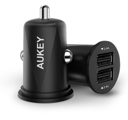 AUKEY Universal Mini Car Charger 2USB Car-Charger Auto Charger Mobile Phone Cell Phone Charging Adapter Heritage cosmetics and beauty care