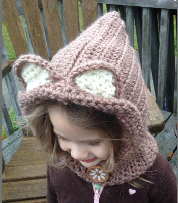 Baby Girls Hats Handmade Kids Winter Hats Wrap Bear Scarf Caps - Heritage cosmetics and beauty care