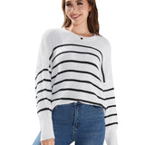 Ladies' Fashionable Long Sleeved Round Neck Knitted Sweater - Heritage cosmetics and beauty care