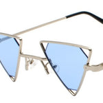 new sunglasses punk wind triangle hollow sunglasses glasses Europe and the United States personality metal sunglasses - Heritage cosmetics and beauty care