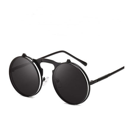 Round frame flip sunglasses - Heritage cosmetics and beauty care