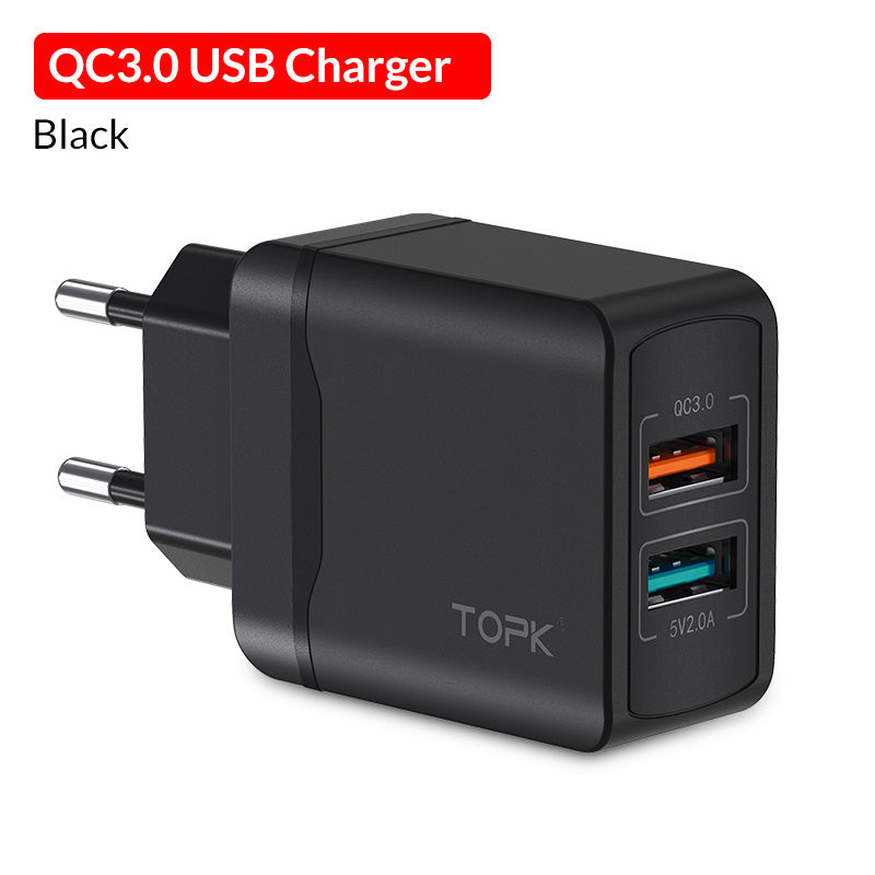 TOPK Quick Charge 3.0 18W QC 3.0 Dual USB Charger Heritage cosmetics and beauty care