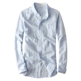 Simple White Linen Shirt For Men - Heritage cosmetics and beauty care