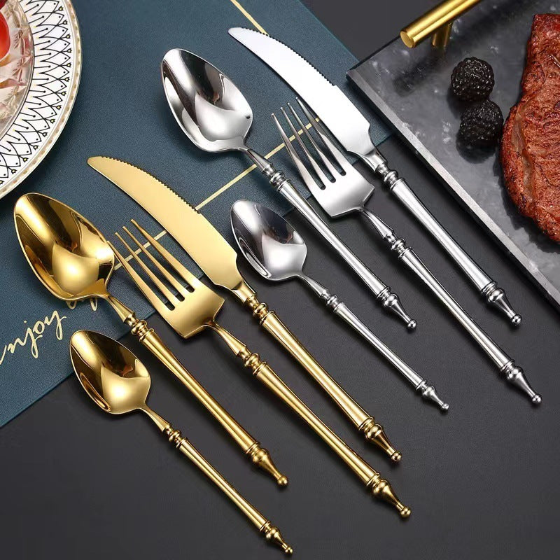 Stainless Steel Tableware Western Food Knife Fork Spoon Steak Knife Tableware - Heritage cosmetics and beauty care