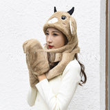 Warm Gloves, Scarves, Hats, Plush Three Piece Set - Heritage cosmetics and beauty care