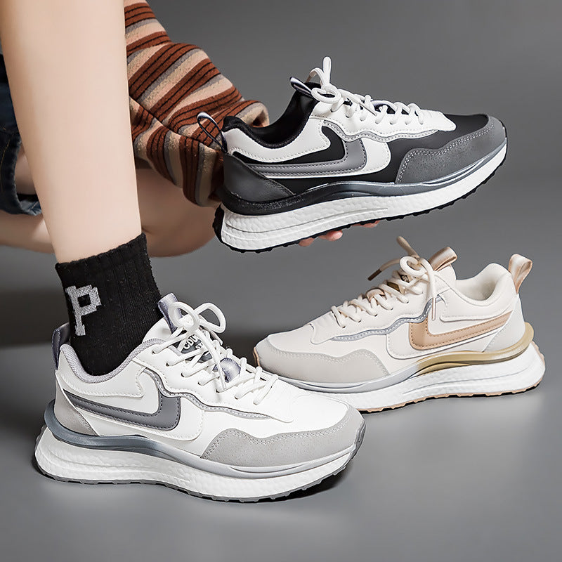 Couple Sneakers Autumn Leather Surface Casual All-matching - Heritage cosmetics and beauty care