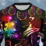 Polyester Round Neck Printed Men's Sweater