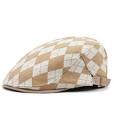 Retro Plaid Short Brim Advance Hats British Casual Painter Hat - Heritage cosmetics and beauty care