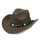 Autumn And Winter Men's And Women's Felt Hats With Rivet Curled Edge Jazz - Heritage cosmetics and beauty care