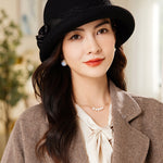 Women's Wool Top Retro Woolen Basin Hat - Heritage cosmetics and beauty care