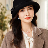 Women's Wool Top Retro Woolen Basin Hat - Heritage cosmetics and beauty care