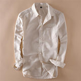 Simple White Linen Shirt For Men - Heritage cosmetics and beauty care