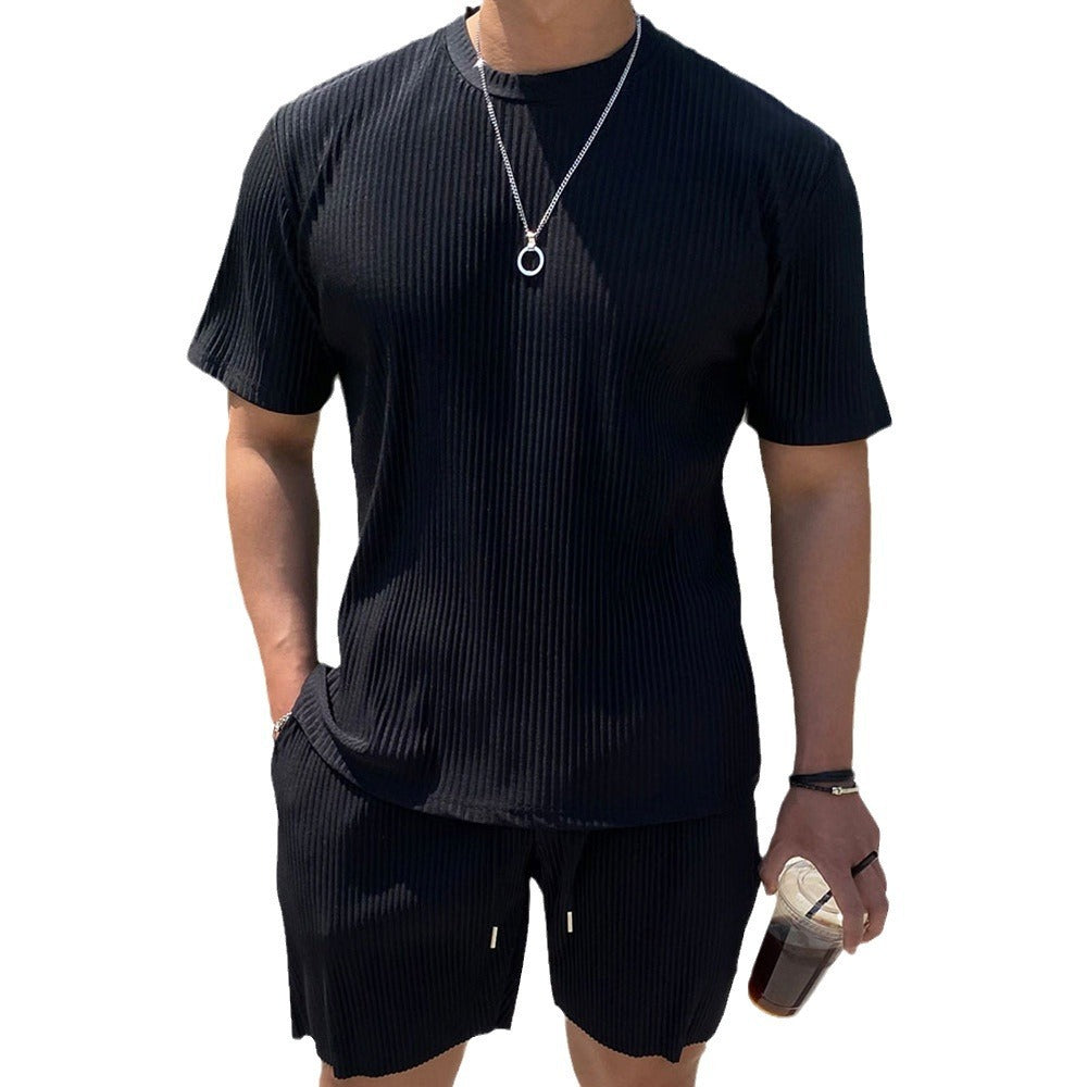 Sports Fitness Casual Men's Draping Short Sleeve - Heritage cosmetics and beauty care