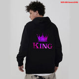 Women Hoodies King Queen Printed Sweatshirt Lovers - Heritage cosmetics and beauty care