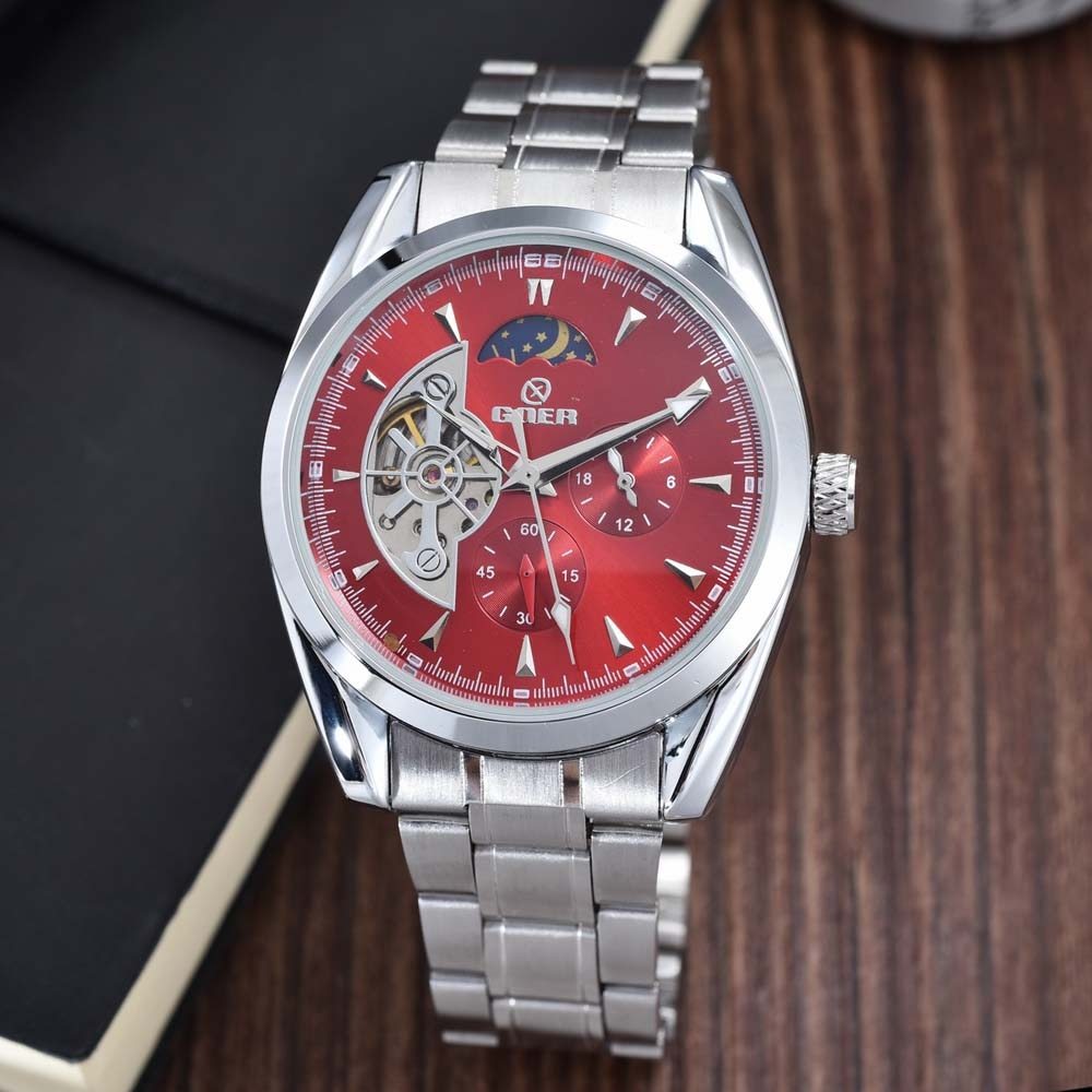 Relogio Masculino Men Tourbillon Watches Stainless Steel Band Automatic Mechanical Wristwatches Moon Phase Small Seconds Watch - Heritage cosmetics and beauty care