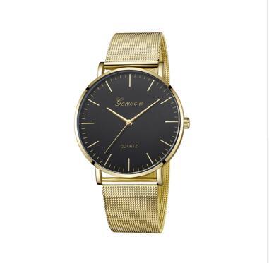 Fashion Casual Watches Womens Men GENEVA Womens Classic Quartz Stainless Steel Wrist Watch Bracelet Watches - Heritage cosmetics and beauty care