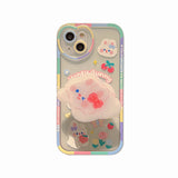 Cartoon Bunny Bracket Mobile Phone Case Transparent And Cute Heritage cosmetics and beauty care