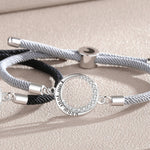 A Pair Of Geometric Sun And Moon Couple Bracelets In Sterling Silver - Heritage cosmetics and beauty care