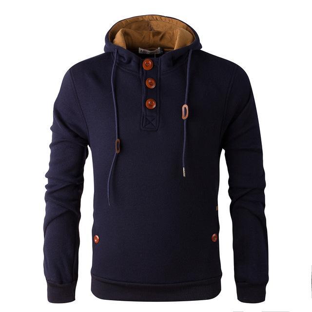 Wooden Buttons Fleeced Hoodies Heritage cosmetics and beauty care