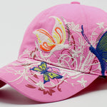 Korean Version Embroidered Baseball Butterfly Embroidery Duck Tongue Print Tide Hat Hat Women Hat Wholesale Sunscreen Hats - Heritage cosmetics and beauty care